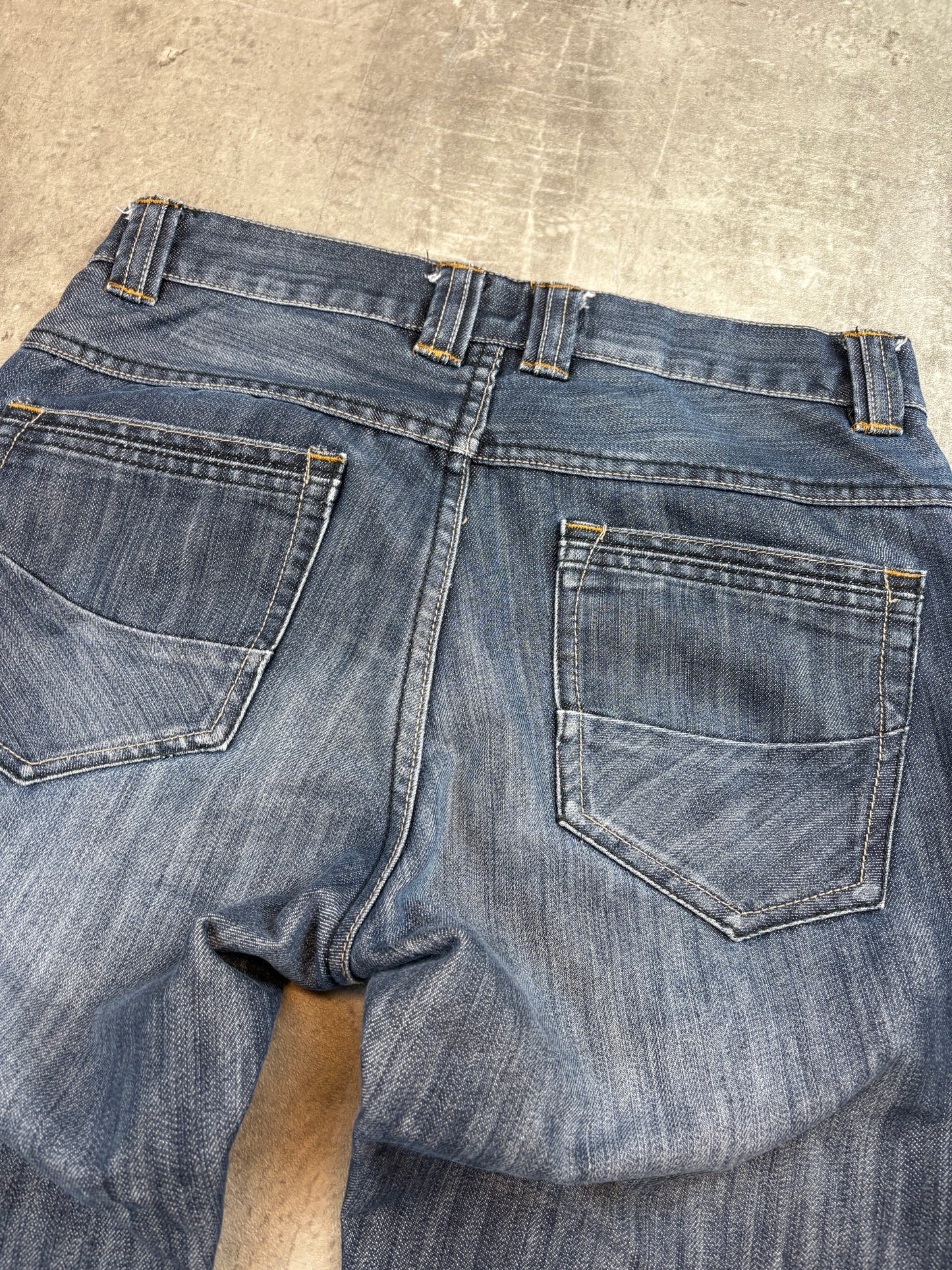 washed Vintage Straight Jeans S
