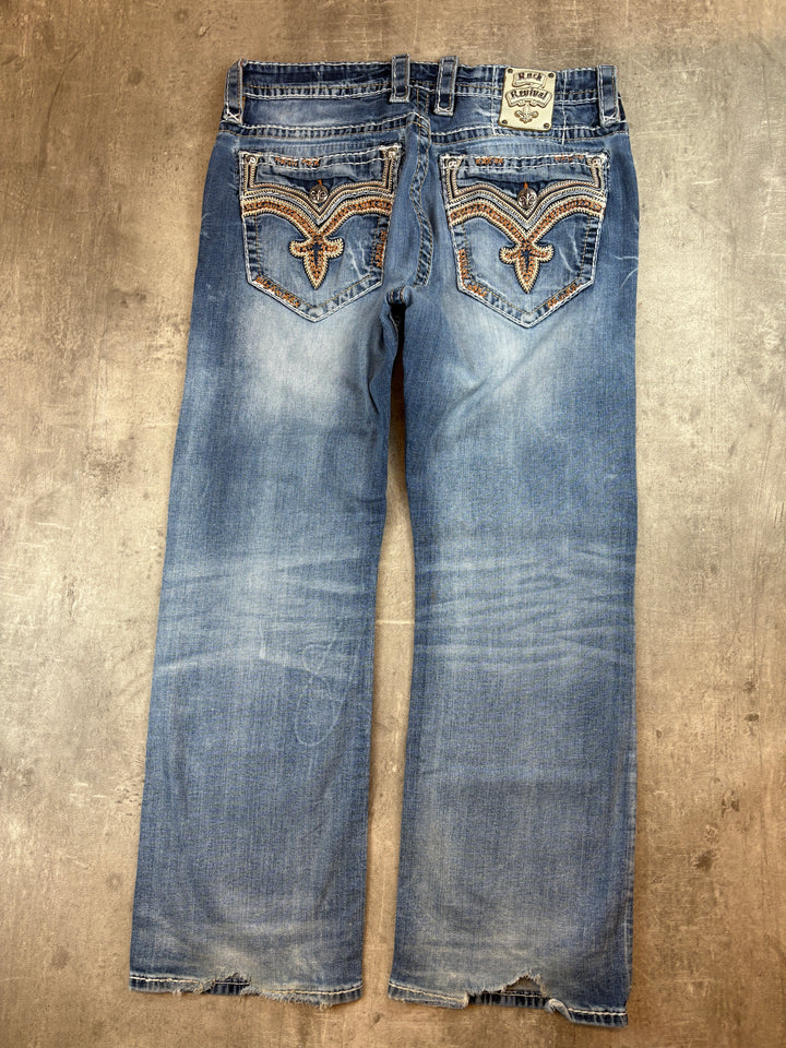 Rock Revival Flared Jeans L