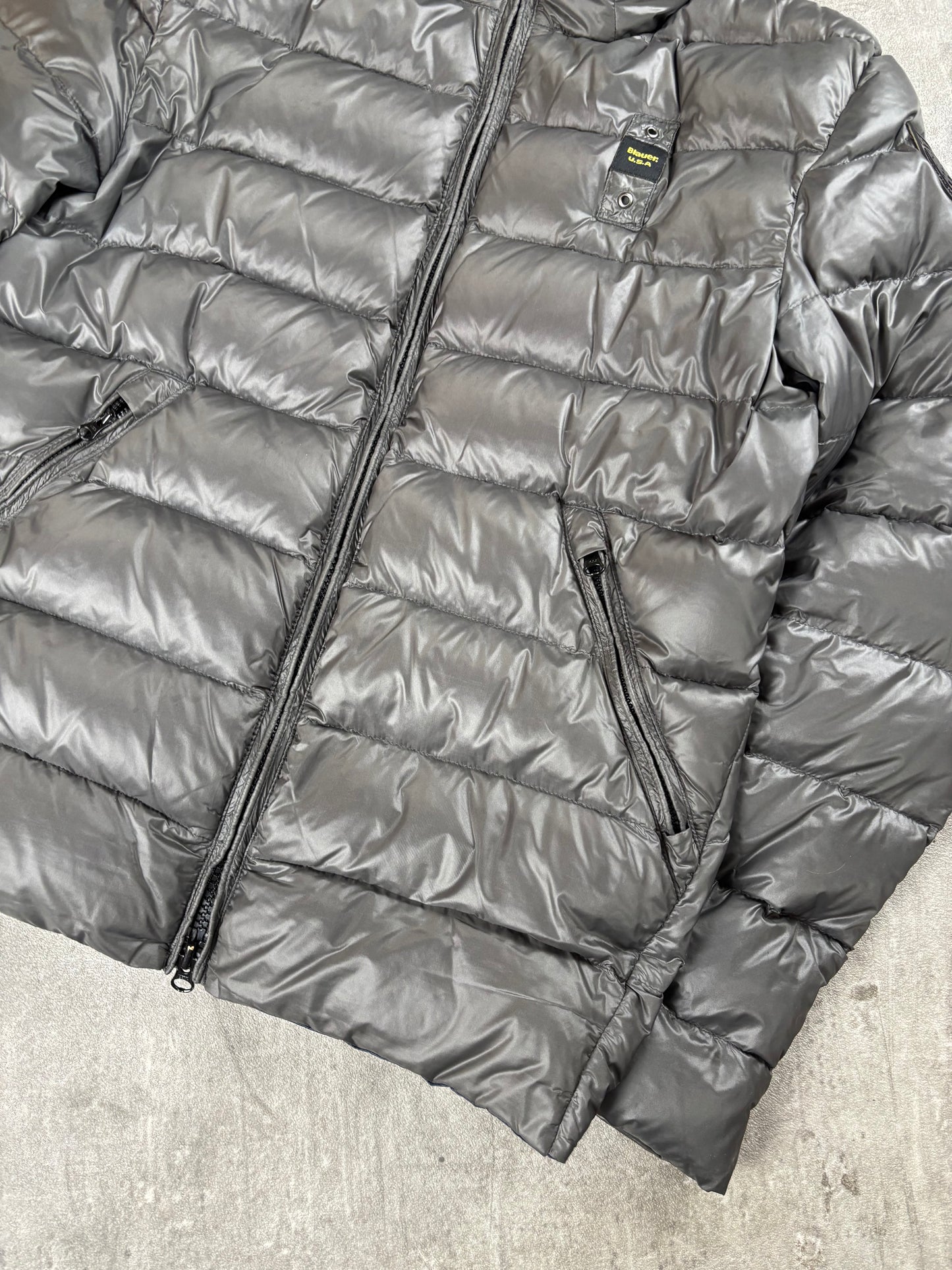 Blauer Puffer M