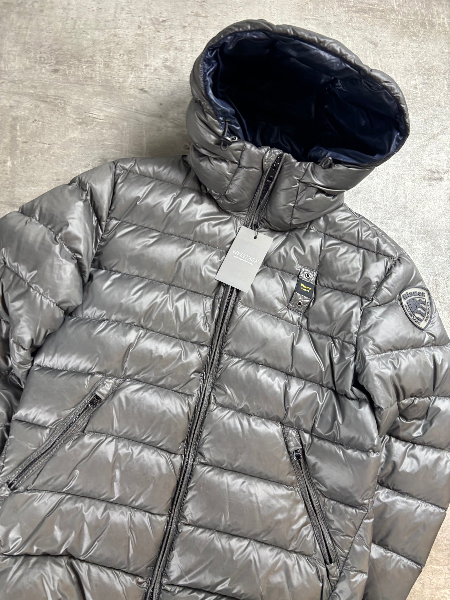 Blauer Puffer M