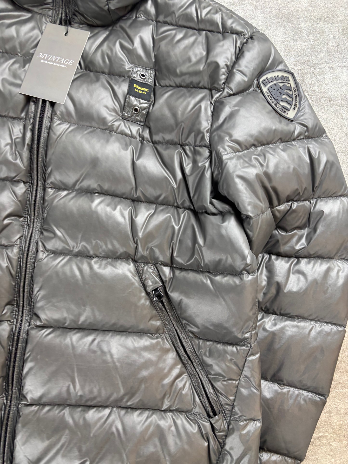 Blauer Puffer M