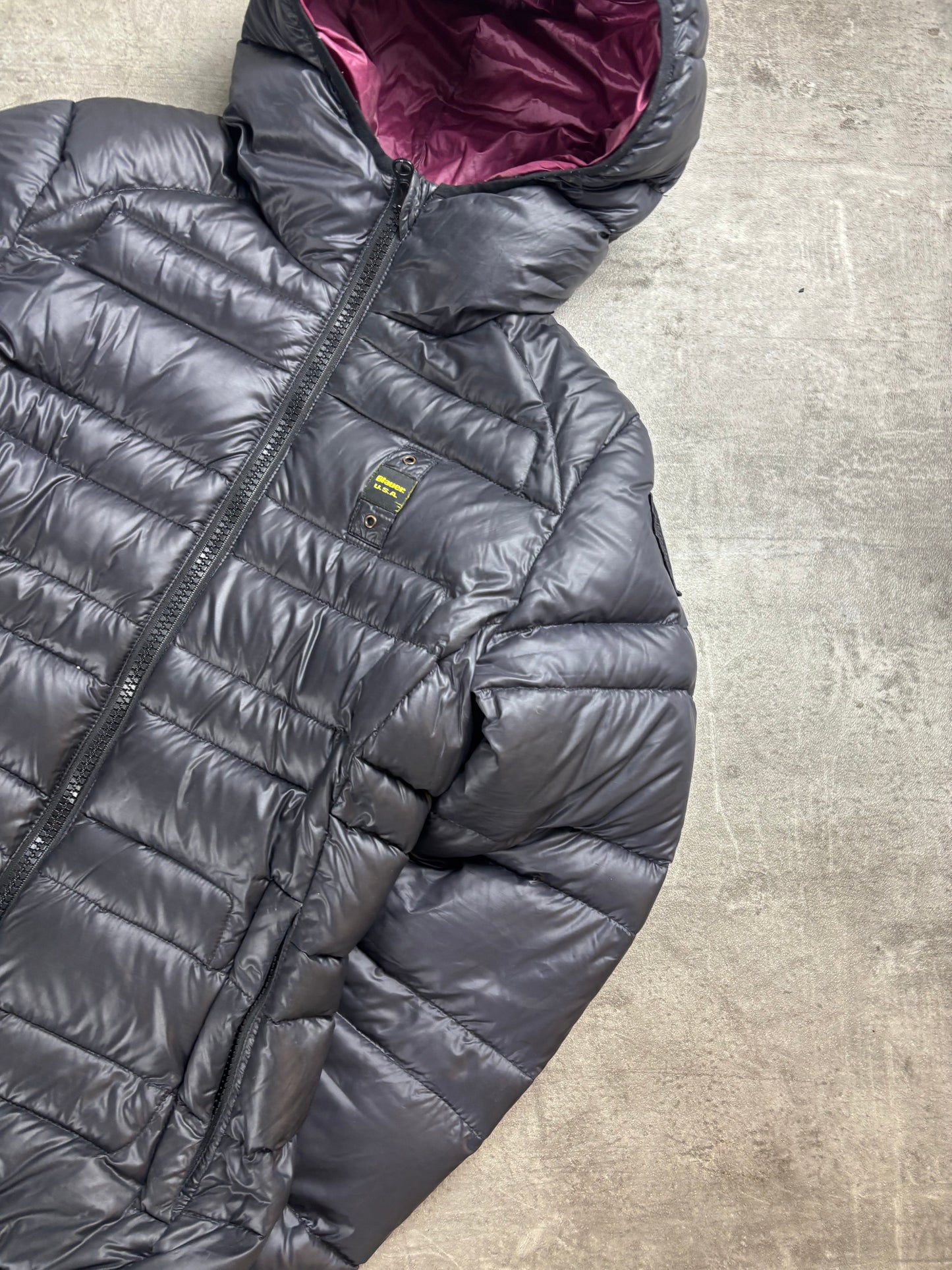 Blauer Puffer S