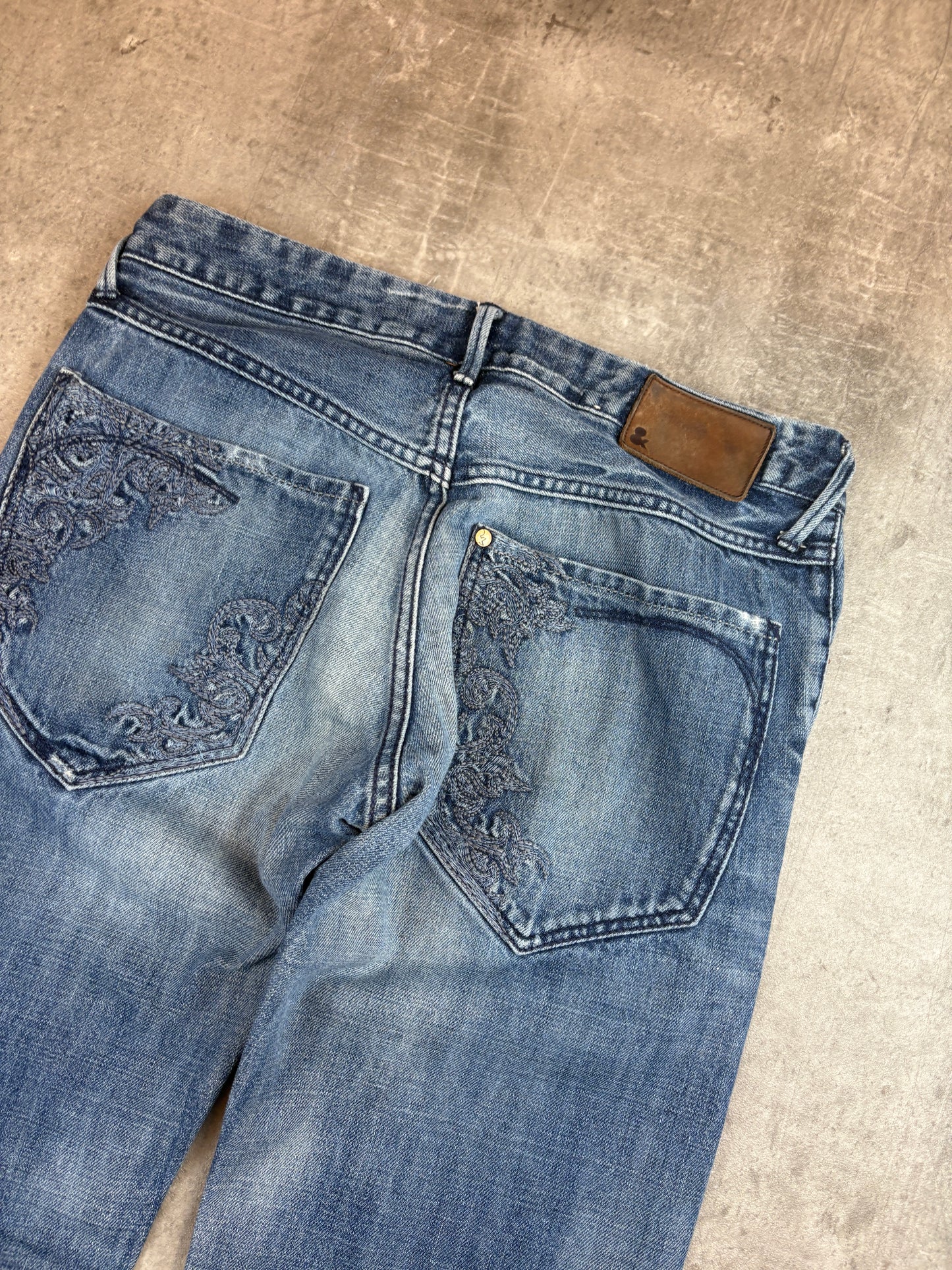 Vintage washed Straight Jeans S