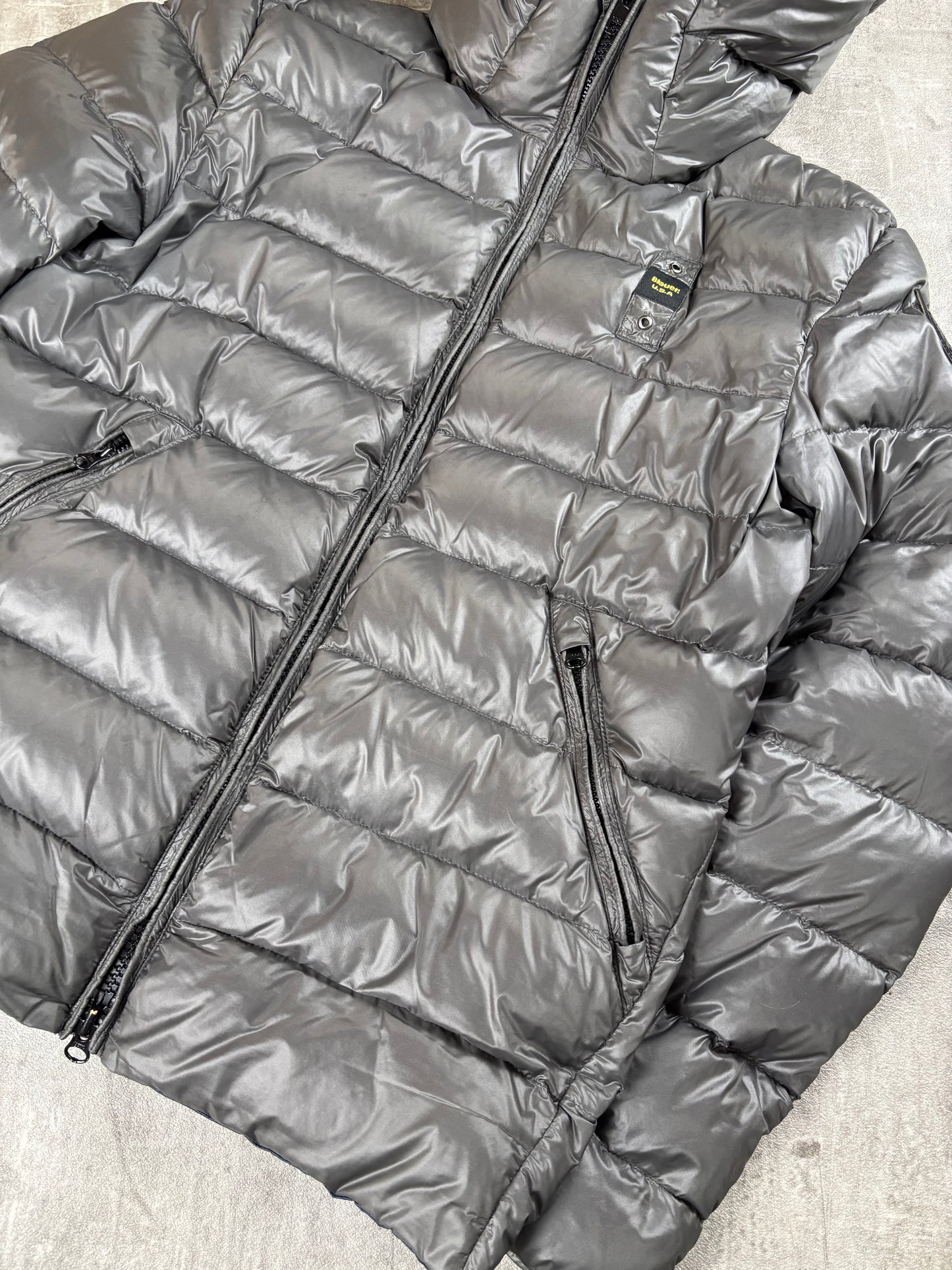 Blauer Puffer M