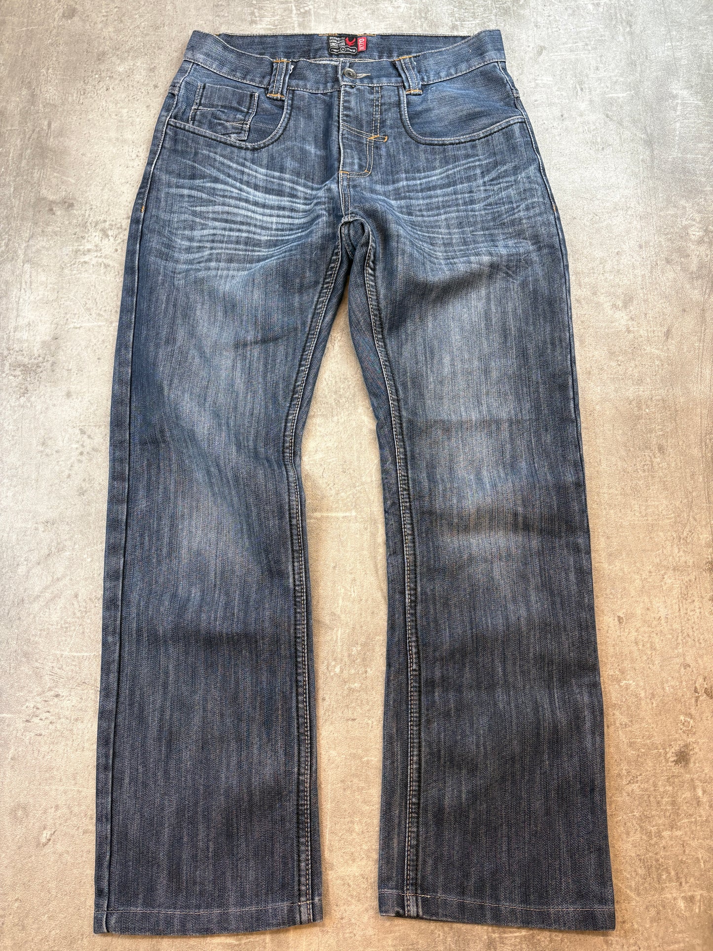 washed Vintage Straight Jeans S