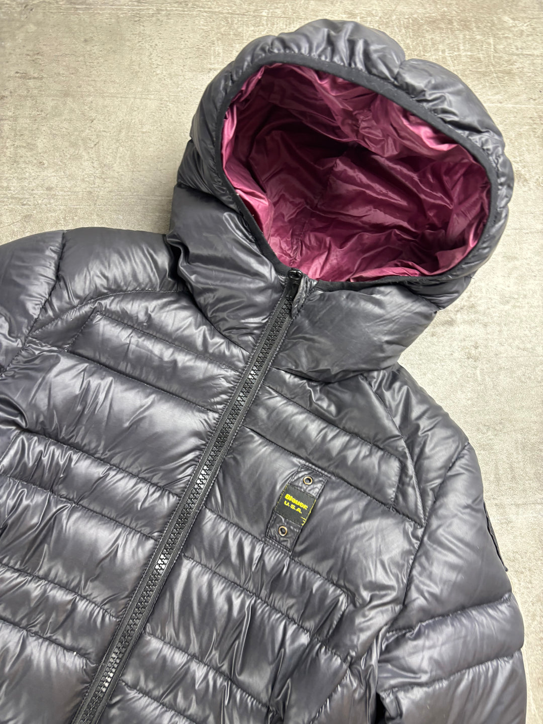Blauer Puffer S