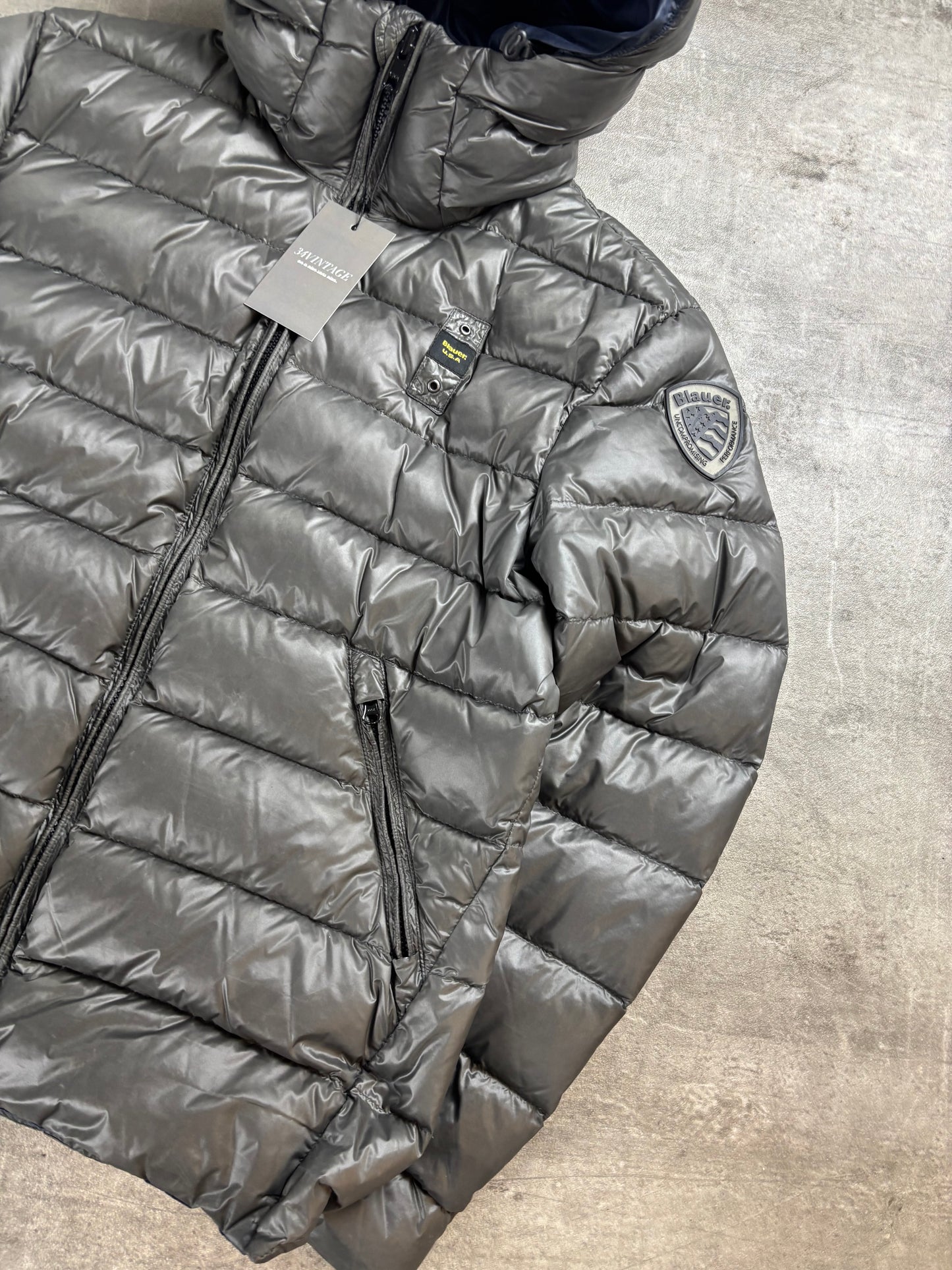 Blauer Puffer M
