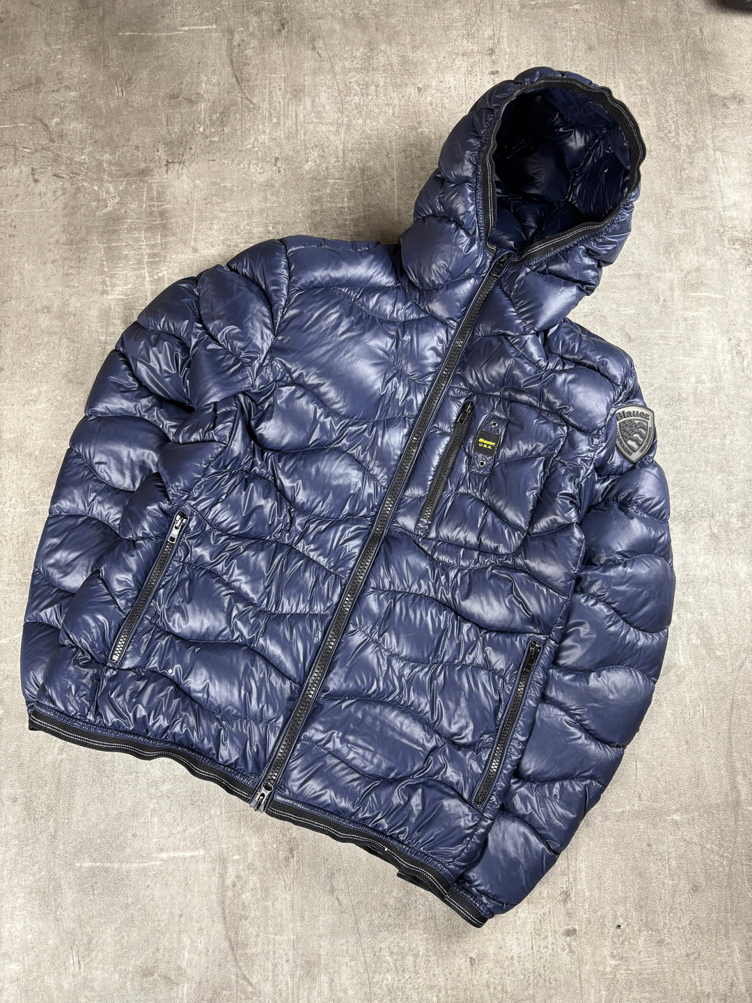 Blauer Puffer S