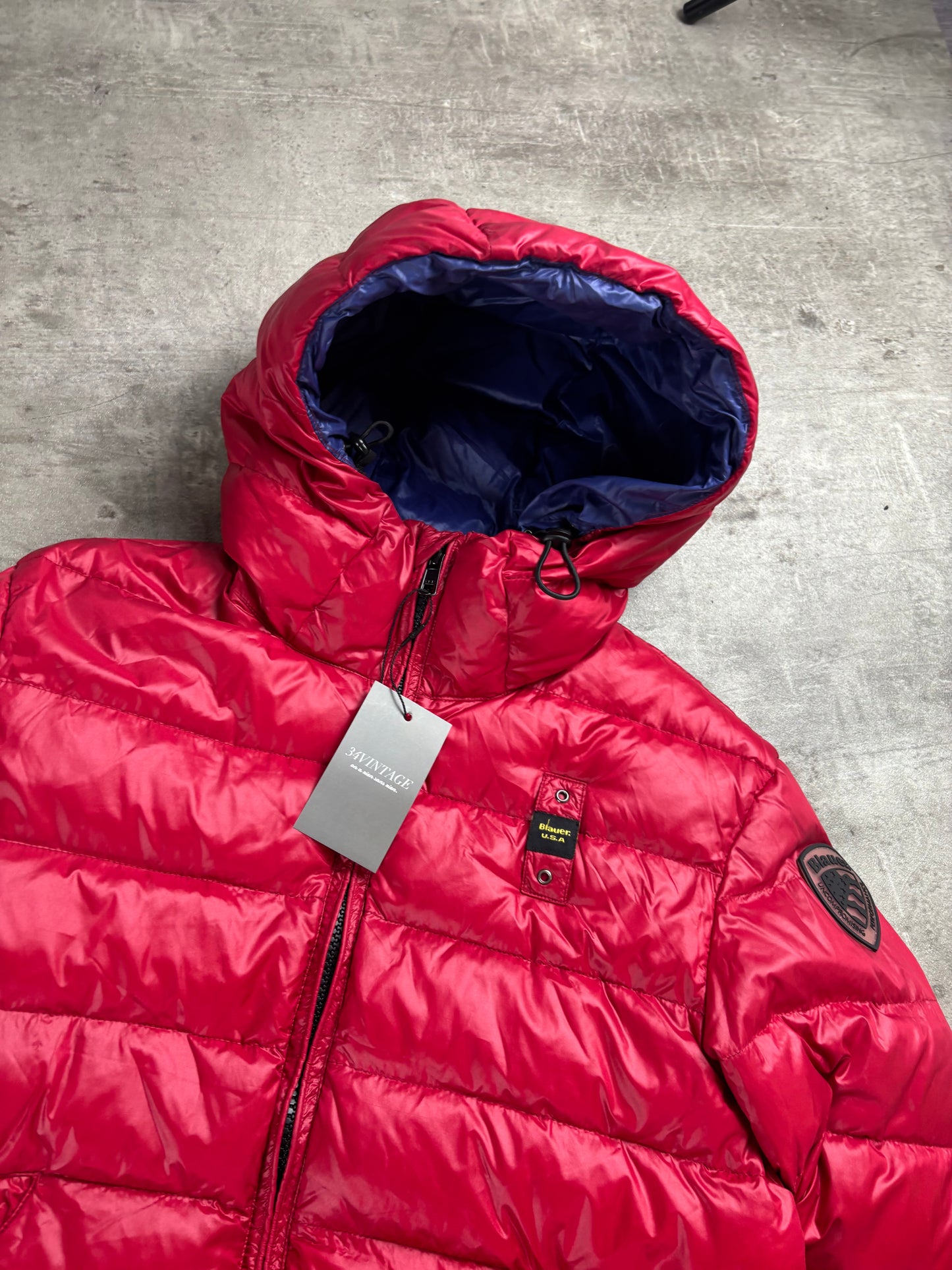 Blauer Puffer M