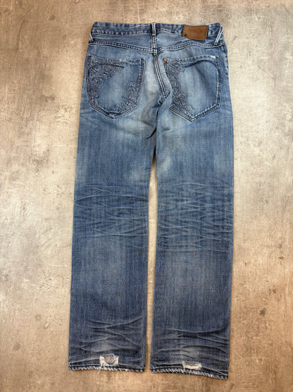 Vintage washed Straight Jeans S