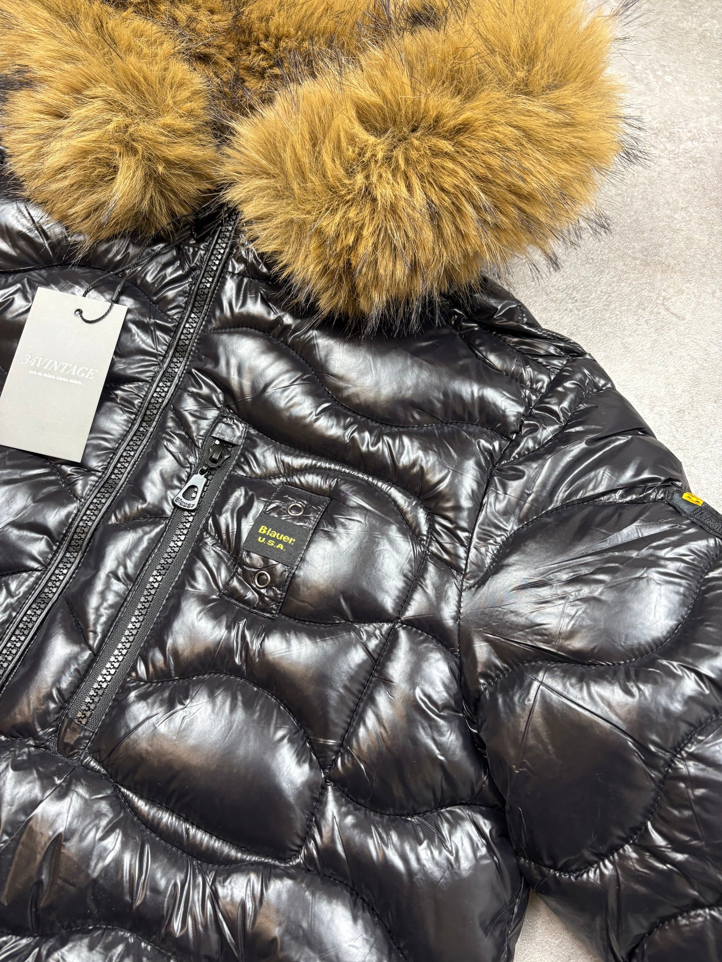Blauer Puffer L