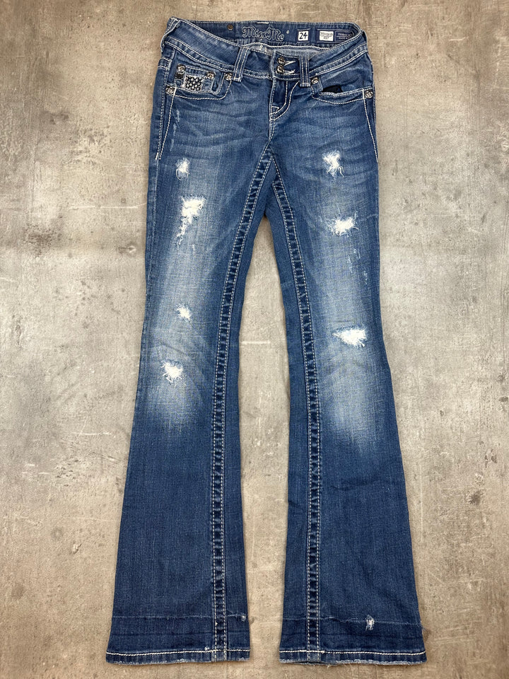 Miss Me Low Waist Bootcut Jeans | 24 | XXS