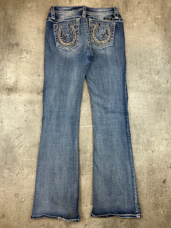 Miss Me Low Waist Bootcut Jeans | 14 | XXS