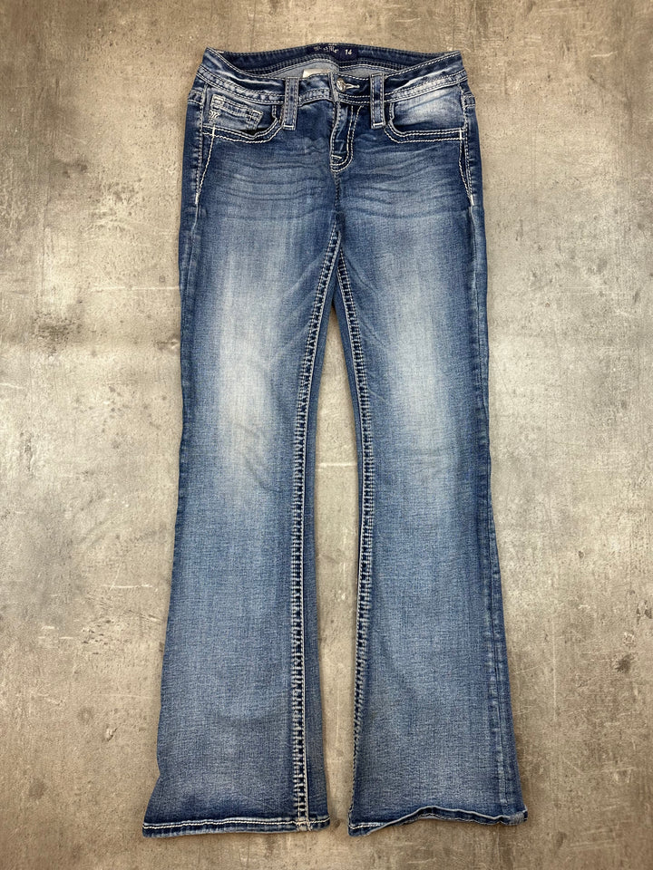 Miss Me Low Waist Bootcut Jeans | 14 | XXS