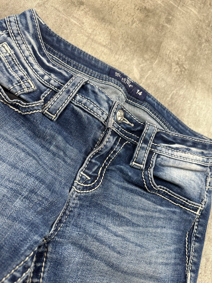 Miss Me Low Waist Bootcut Jeans | 14 | XXS