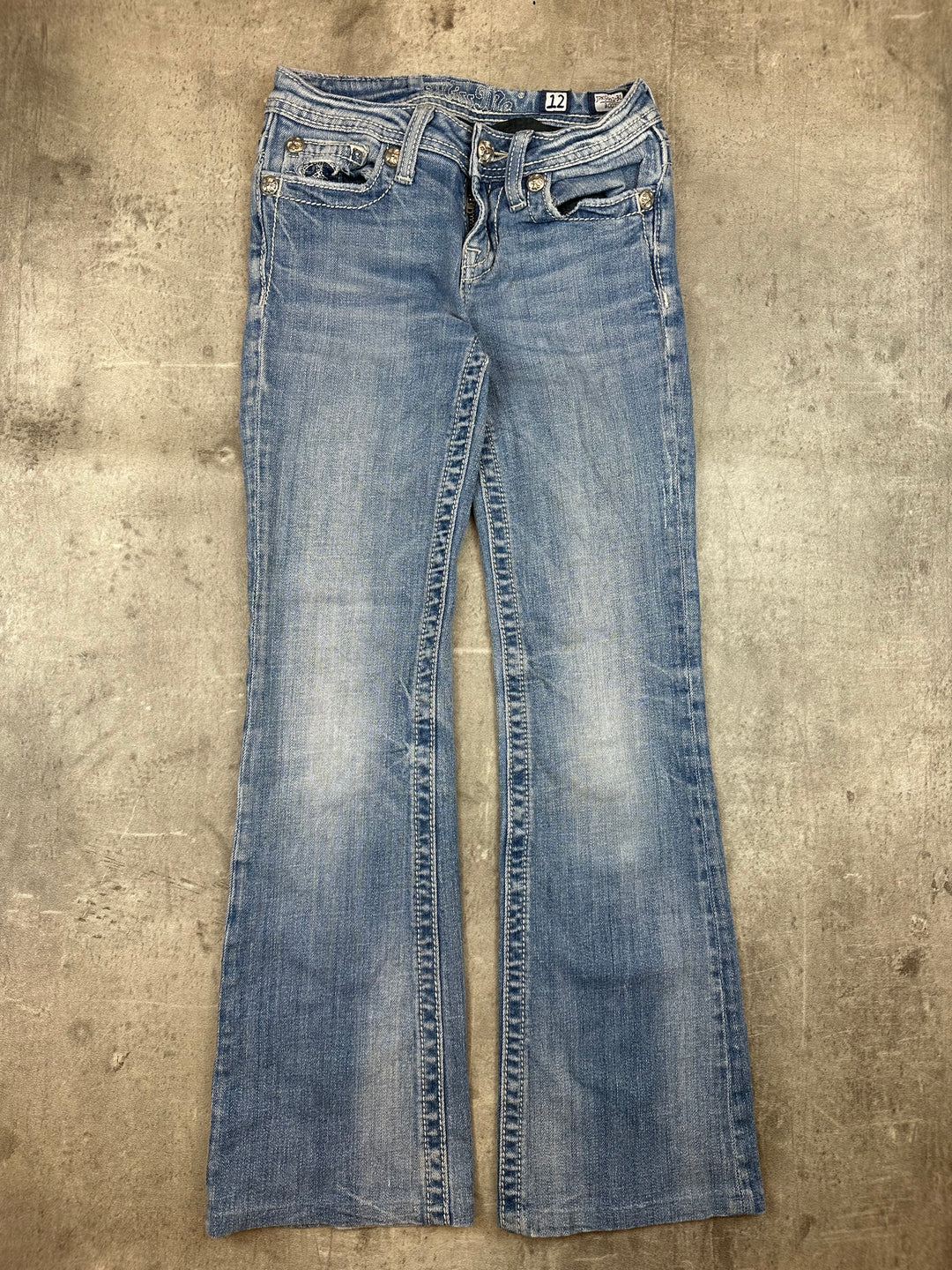 Miss Me Low Waist Bootcut Jeans | 12 | XXS