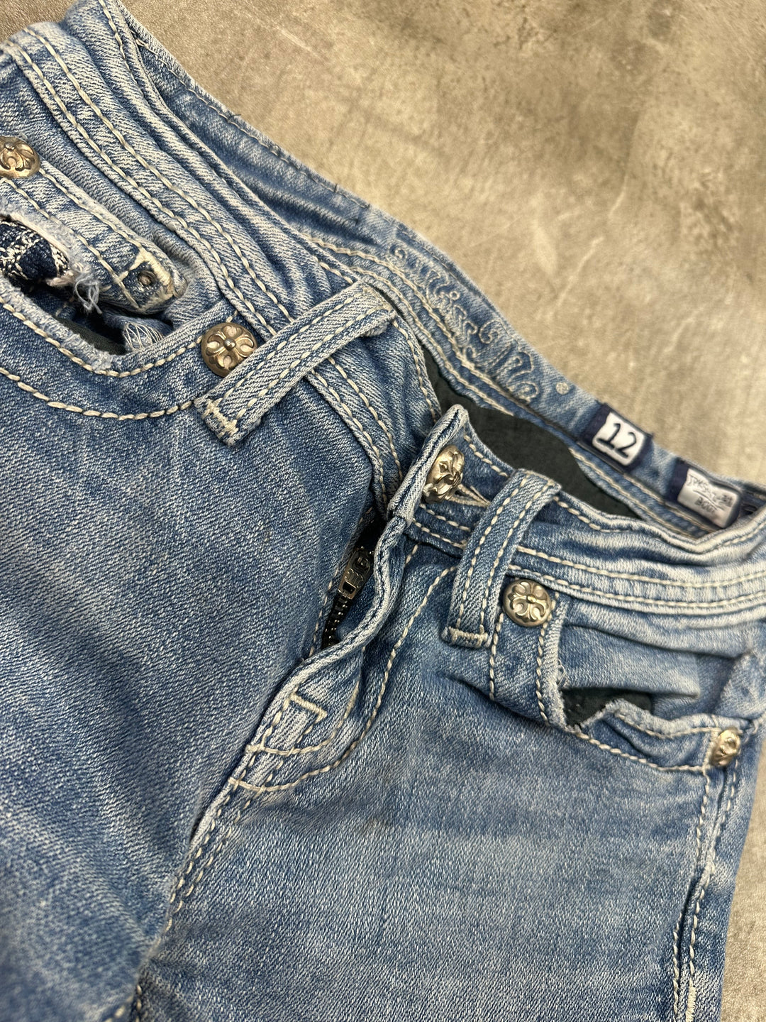 Miss Me Low Waist Bootcut Jeans | 12 | XXS