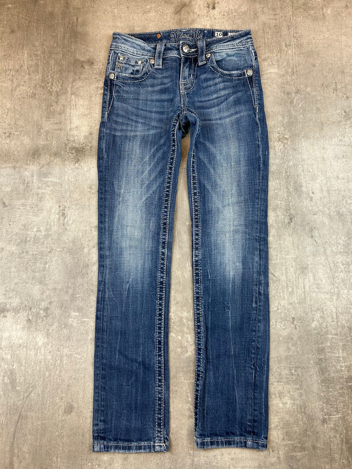 Miss Me Low Waist Straight Jeans XXXXS | 10