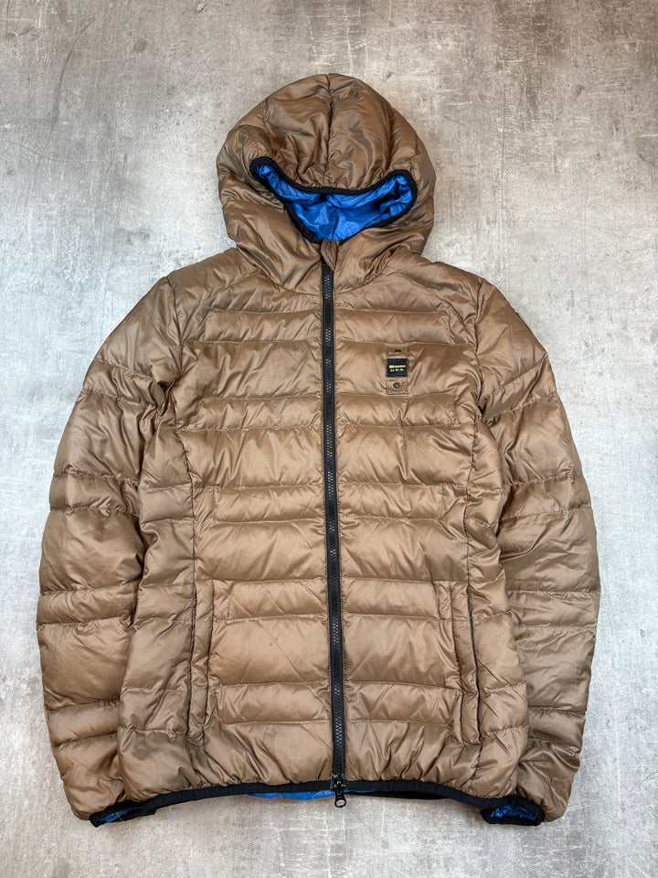 Blauer Girls Puffer Jacke S