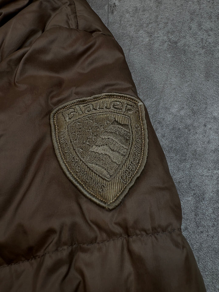 Blauer Girls Puffer Jacke S