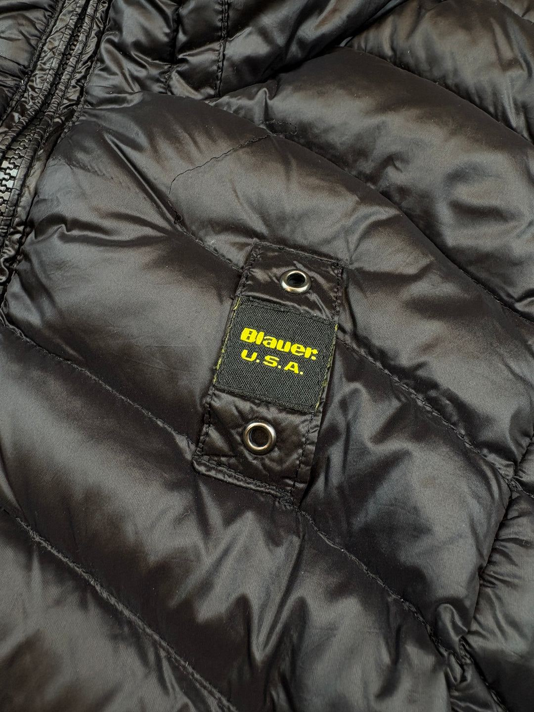 Blauer Girls Puffer Jacke S