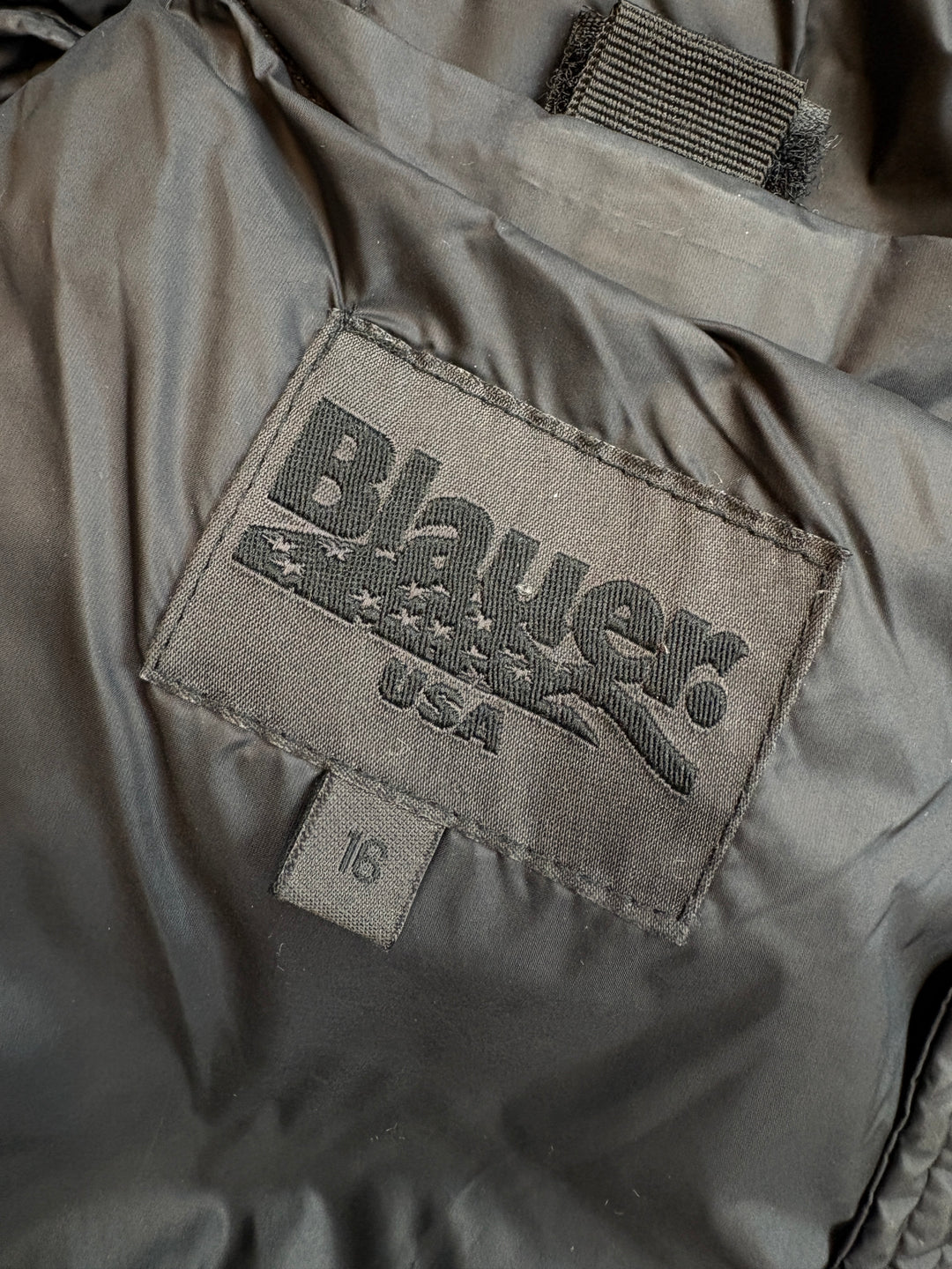 Blauer Girls Puffer Jacke S