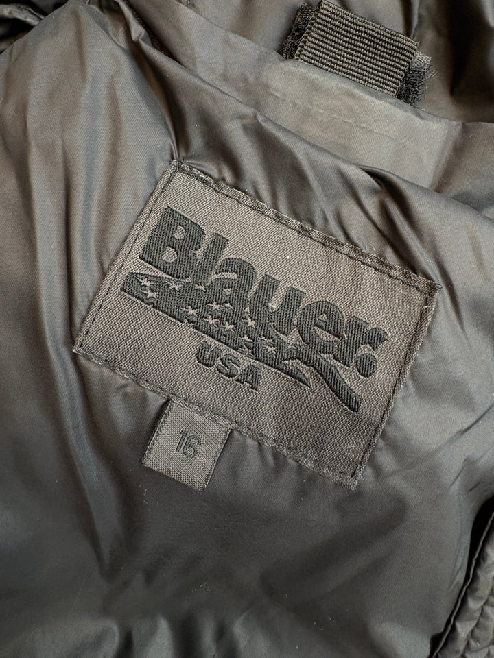 Blauer Girls Puffer Jacke S
