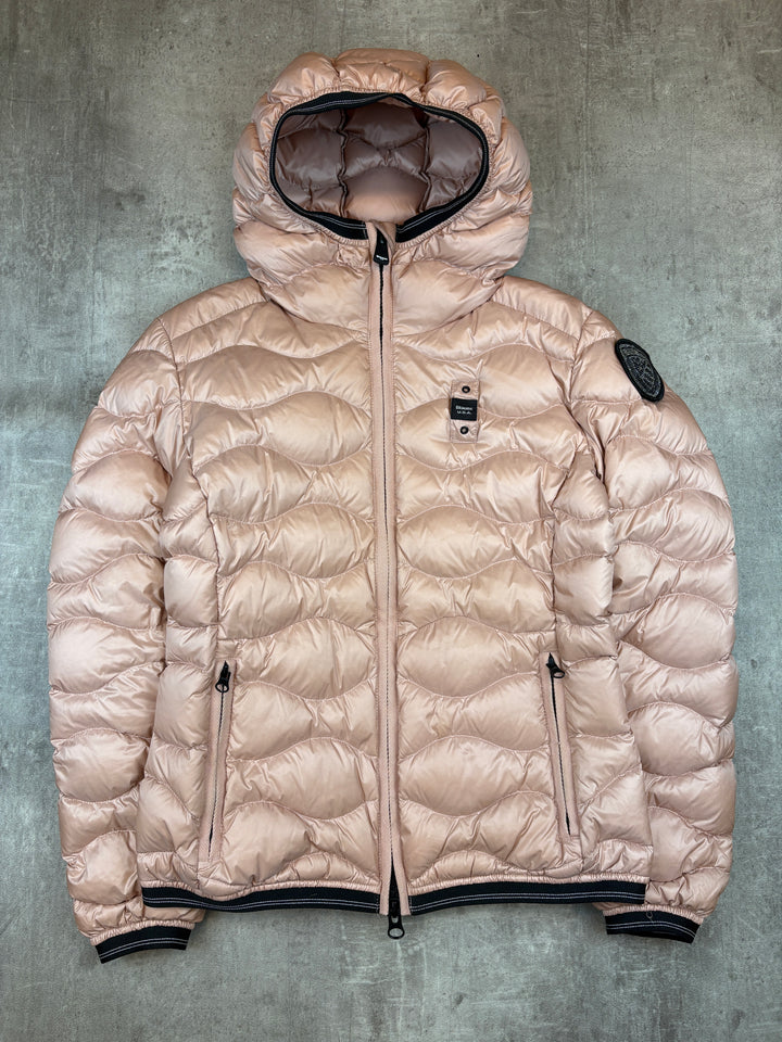 Blauer Girls Puffer Jacke S